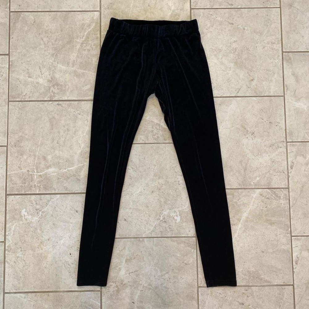 J. Cooper Black Velvet Leggings Small